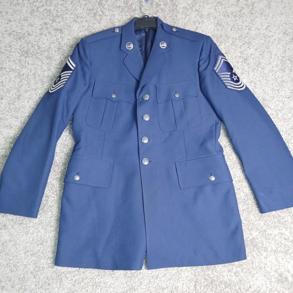 US Air Force Uniform Jacket Men's Blue Military Coat Blazer - Size 42 Long